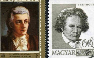 difference between mozart and beethoven in poststamp